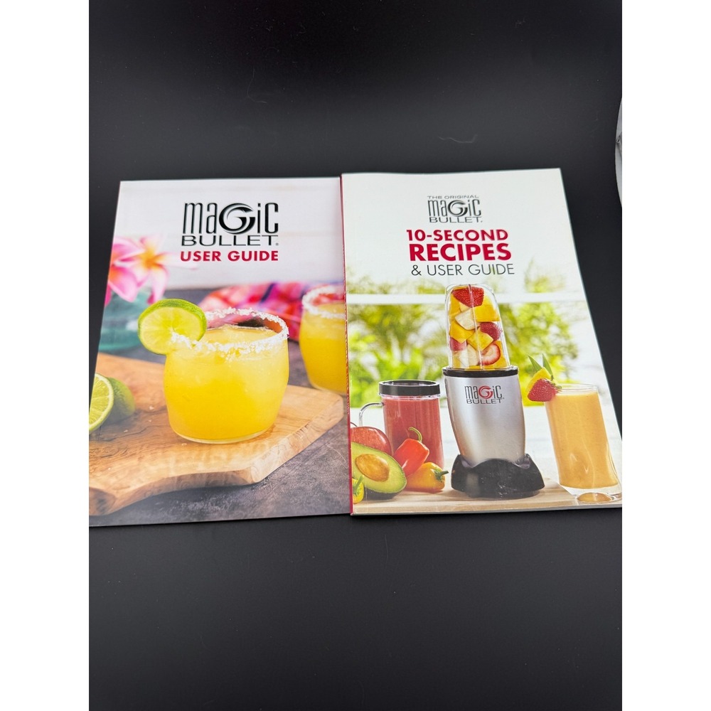 Magic Bullet User Guide Paperback and 10-Second Recipe Book